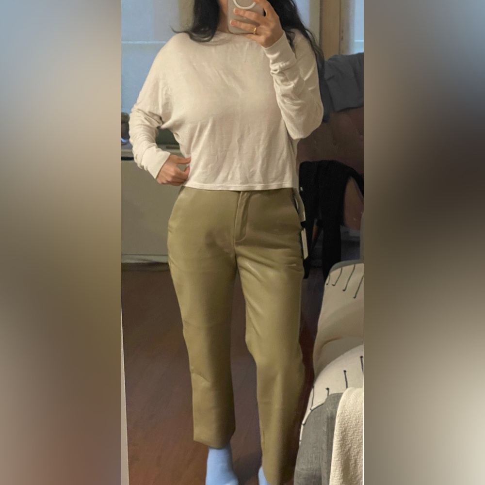 Aritzia Babaton Command Cropped Pant (beige) (Top included)